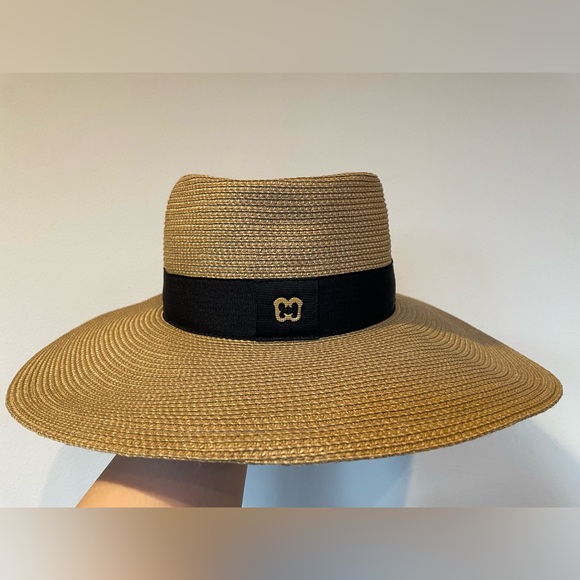 Eric Javits Women's Sun Hat Daphne-Natural/Black One Size Very Good Condition - Picture 5 of 14